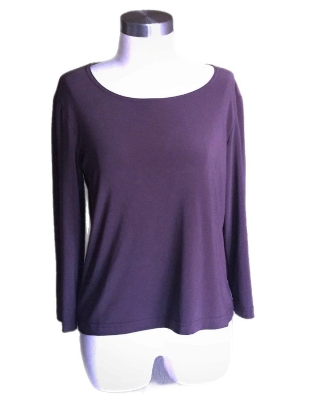 Y2K Vintage Boho Minimalist Milk Chocolate Scoop Neck Top Coldwater Creek Small